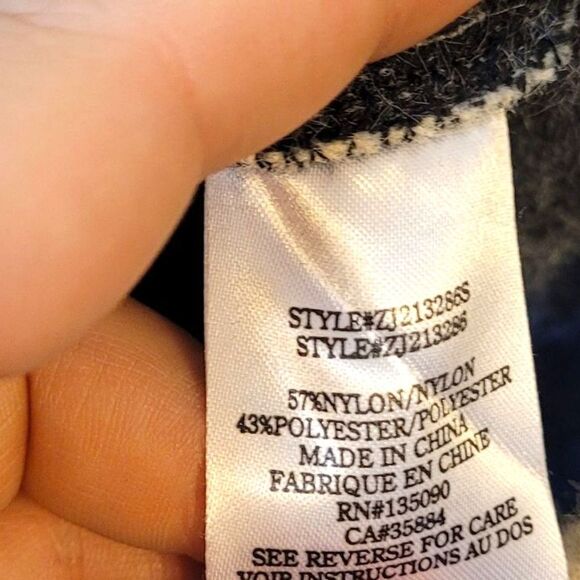 Z Supply Women's Cream And Blue Plaid Thick Eyelash Shacket Size S - Picture 6 of 8